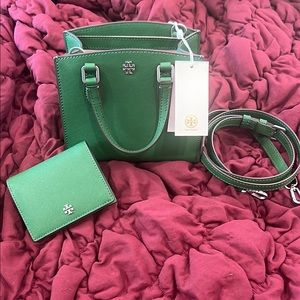 Tory Burch Emerson Micro Satchel with wallet - Arugula
